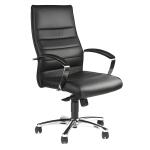 Chefsessel TD Luxe 10 - schwarz, Leder, mit Armlehnen,