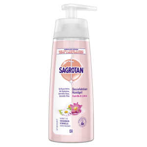 SAGROTAN Händedesinfektionsmittel GEL - 200 ml, Kamille & Lotus