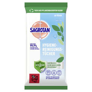 SAGROTAN Hygiene-Reinigungstücher - 60 Stück