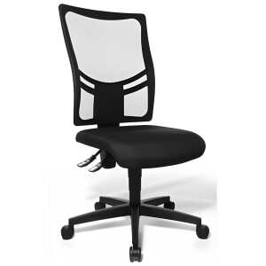 Bürodrehstuhl Net Point 10 ohne Armlehnen - schwarz,