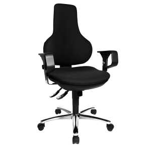 Drehstuhl Ergo Point SY Deluxe - schwarz, mit Armlehnen,