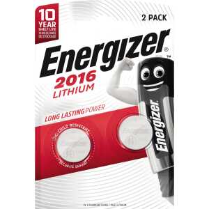 ENERGIZER Knopfzellen-Batterie Lithium CR2016 3,0Volt - 2 Stück