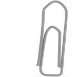 Briefklammern, lackiert, Grau, eckig, 26 mm, Dose...