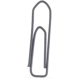 Briefklammern, lackiert, Grau, eckig, 26 mm, Dose à 1000 Stück