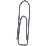 Briefklammern, lackiert, Grau, eckig, 26 mm, Dose...