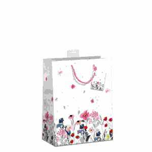 Geschenktasche Blumen 18x23x10cm, mit Kordel und Namenskarte, Skorpion