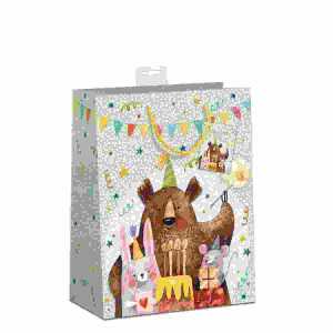 Geschenktasche Kinder 26x32x12cm, mit Kordel und Namenskarte, Skorpion