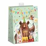 Geschenktasche Kinder Jumbo 33x45x12cm, mit Kordel und...