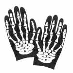 Handschuhe Skelett Paar, Widmann