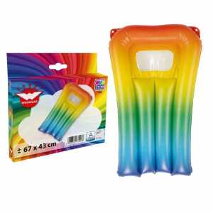 Kindermatratze Rainbow mit Sichtfenster 74x48cm, aufgeblasen 67x43 cm,