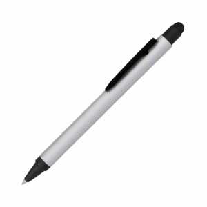 Kugelschreiber ALU Stylus Silver, mit Stylus Tip, Schreibfarbe schwarz