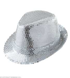Hut mit Pailletten silber 8003558906604
