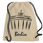 Sportbeutel Berlin BT natur, Baumwolle