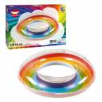 Schwimmring Rainbow D70cm aufgeblasen 65 cm,...