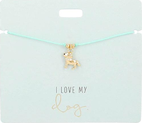 Armband mit Charm Nr. 2 Live is better with a dog, Depesche