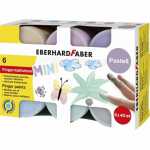 Fingerfarbe 6ST Pastell 40ml sortiert EBERHARD FABER 578604