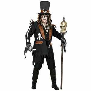 Kostüm Voodoo Priester Oberteil Weste Hut Gr. S, Oberteil Weste, Hut
