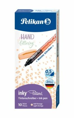 Pelikan Tintenschreiber Inky 273 pastel hel orange 10 Stück in Faltschachtel