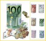 OOTB Metall-Spardose €-Noten