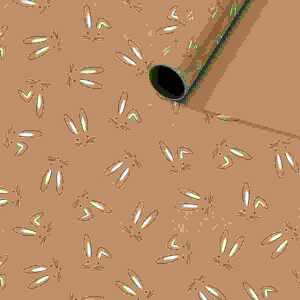 Geschenkpapier 70cmx2m Bunny weiss