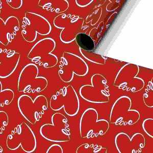 Geschenkpapier 70cmx2m Dany rot