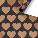 Geschenkpapier 70cmx2m Askja schwarz