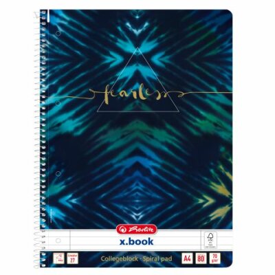 Herlitz Spiralblock A4 80 Bl. Lin.27 New Batik Fearless