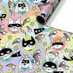 Geschenkpapier 70cmx1,5m Piper blau