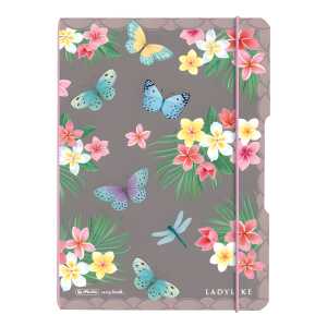 Notizheft flex PP A5,40 Blatt,punkt Ladylike Butterflies, my.book