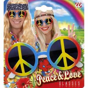 Brille Love & Peace multicolor, 12er Pack