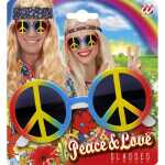 Brille Love & Peace multicolor, 12er Pack
