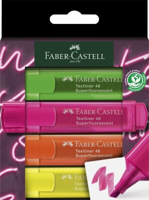 Faber Castell Textmarker TL 46 Neon 4er Etui GenZ