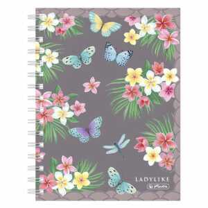 Herlitz Spiralboutiquebuch A5 Ladylike Butterflies 100 Blatt kariert