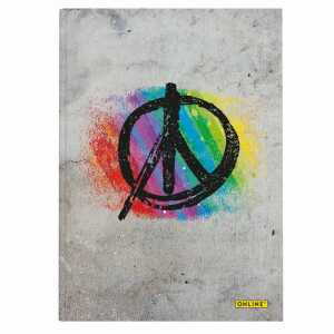 Kladde Peace A5 96 Blatt dotted, ONLINE