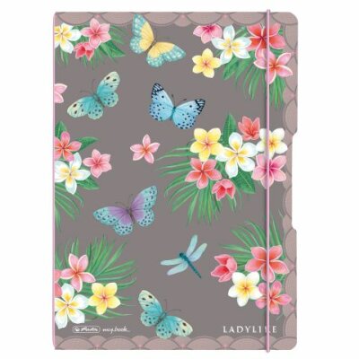 Herlitz Notizheft flex PP A4 2x40lin+kar Ladylike Butterflies, my.book