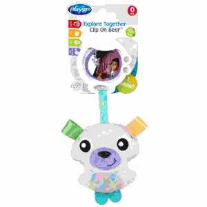 Kinderwagenanhänger Eisbär bunt, Rassel, BPA, Phythalates, PVC frei,