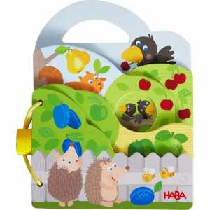 HABA Holz-Babybuch Obstgarten, 10 Seiten, mit Tragegriff ab 10 Monaten