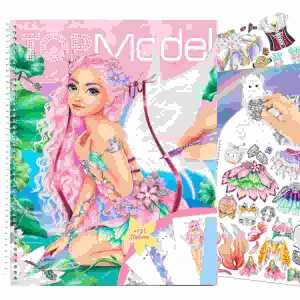 Malbuch Create your TOPModel Fantasy, mit 131 Stickern,, Depesche