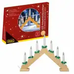 LED Adventsleuchter natur 7 Kerzenlichter, 40x30cm,...