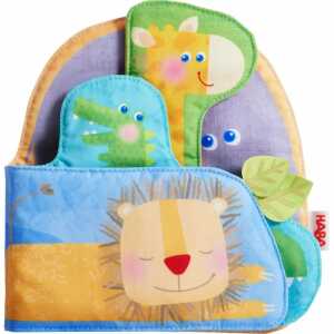 Stoffbuch Wilde Tiere 18x18cm, 4 Tiermotive