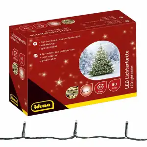 LED-Lichterkette 80er warmweiß,8h Timer, und Innen 15,9m,