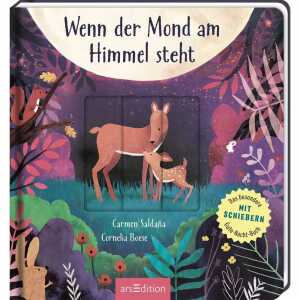 Wenn der Mond am Himmel steht, Gutenachtbuch mit Schiebern