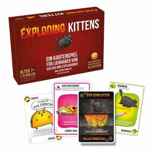 Kartenspiel Exploding Kittens, 2-5 Spieler Spieldauer 15min ab 7 Jahre