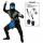 Kinderkostüm Kombat Ninja Set 12teilig blau Gr.116,