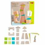 Legespiel 3D Schiefe Türme, 13 Holzbausteine und 6...