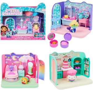 Gabbys Dollhouse Deluxe Room sortiert Jeder Raum kommt mit Katzenfigur