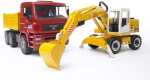 Kipp-LKW MAN TGA mit Schaufelbagger 1:16, Liebherr...