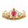Tiara gold mit pinken Edelsteinen
