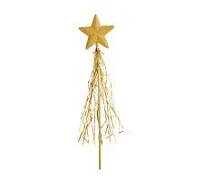 Feenstab Stern 3D mit Glitzer, gold/silber