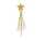 Feenstab Stern 3D mit Glitzer, gold/silber